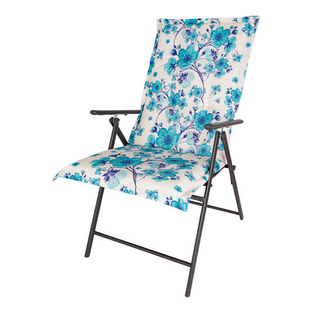 Kopu® Blossom - Comfortabel Tuinkussen met Hoge Rug - Blauw