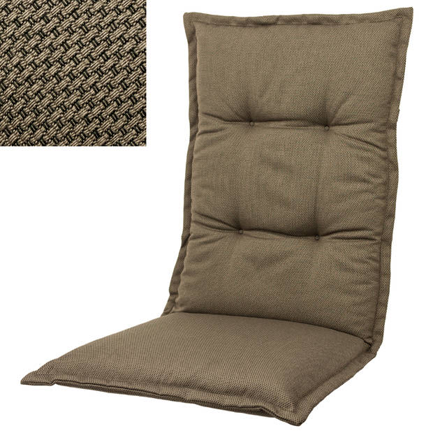 Kopu® Manchester Taupe - Comfortabel Tuinkussen met Hoge Rug - Taupe