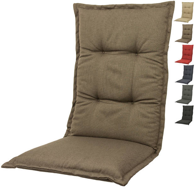 Kopu® Manchester Taupe - Comfortabel Tuinkussen met Hoge Rug - Taupe