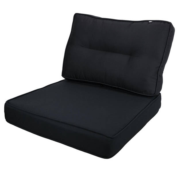 Kopu® Prisma Black - Hoogwaardige Loungekussen-set Zit en Rug 60 cm