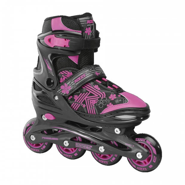 Roces inline skates Jokey 3.0 softboot 82A zwart/roze mt 38-41