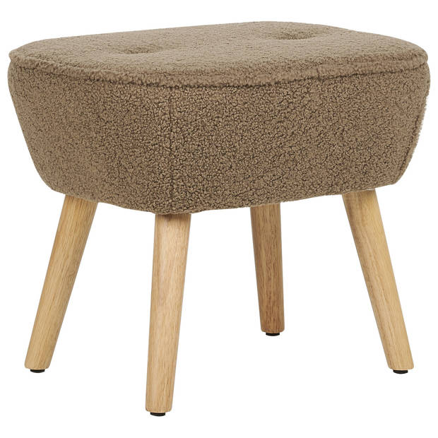 Beliani TUMBA - Fauteuil-Bruin-Bouclé