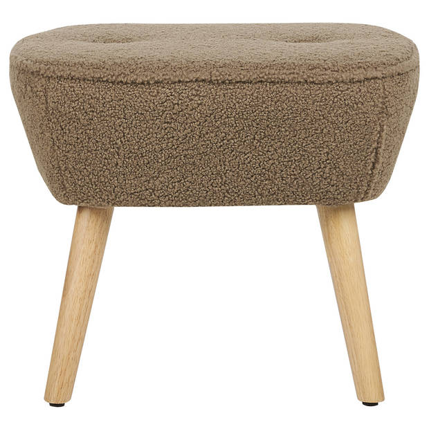 Beliani TUMBA - Fauteuil-Bruin-Bouclé