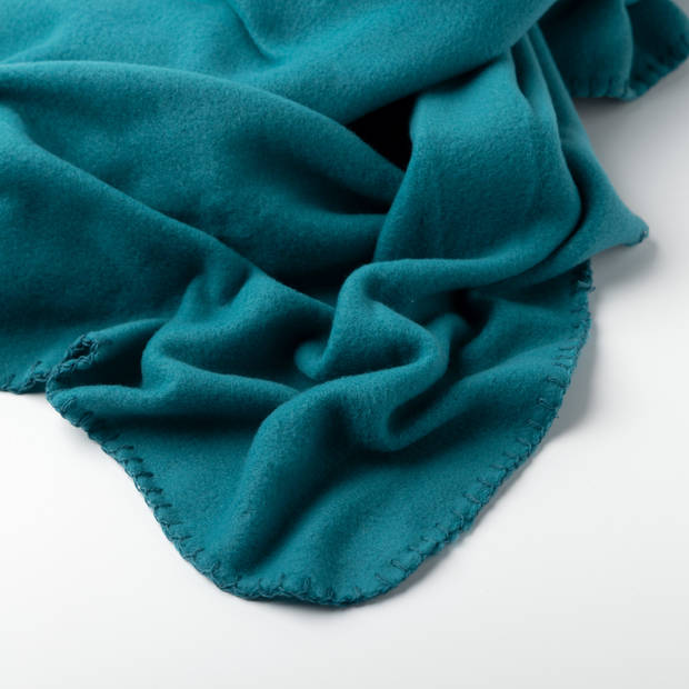 Dutch Decor - DEX - Plaid 130x160 cm - fleece deken - zacht en dun - Deep Lake - blauw