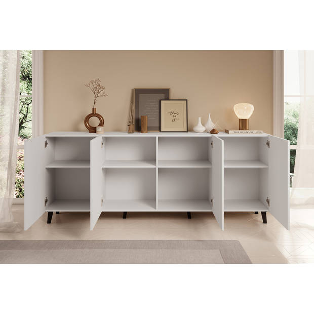 Meubella Dressoir Palamos - Wit - 200 cm