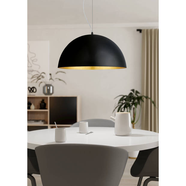 EGLO Gaetano 1 Hanglamp - E27 - Ø 53 cm - Zwart/Goud