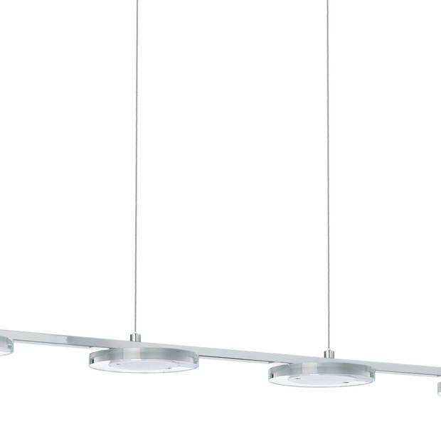 EGLO Cartama - Hanglamp - LED - 77,5cm - Chroom - Helder, Gesatineerd