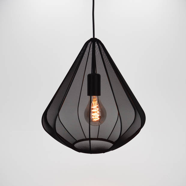 EGLO Dolwen Hanglamp - E27 - Ø 33,5 cm - Zwart - Textiel