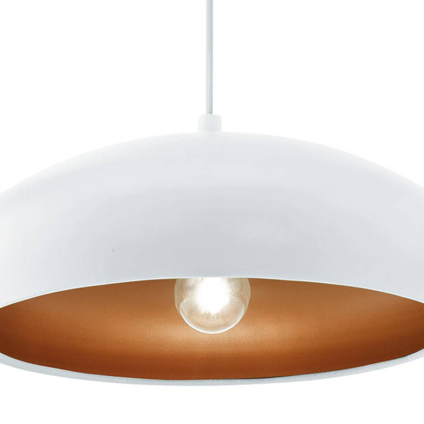 EGLO Mogano 1 Hanglamp - E27 - Ø 40 cm - Wit/Koper