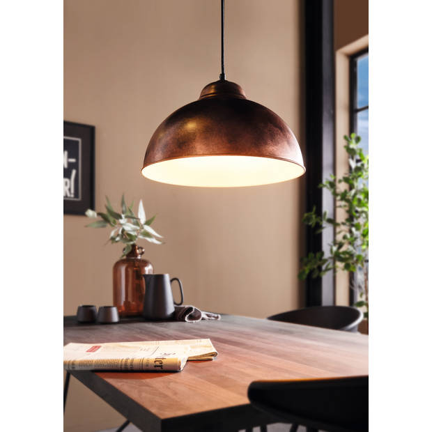 EGLO Vintage Truro 2 - Hanglamp - 1 Lichts - Ø370mm. - Koperkleurig