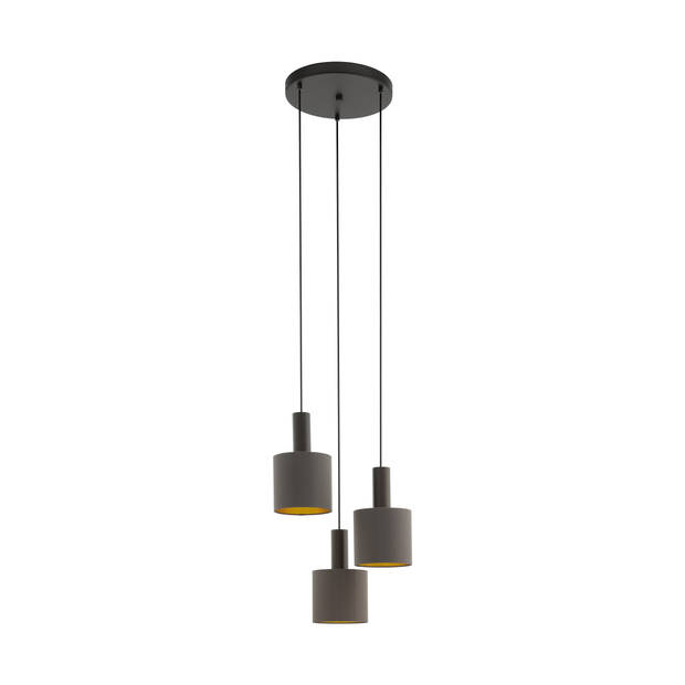 EGLO Concessa 1 Hanglamp - E27 - Ø 42 cm - Donkerbruin/Cappucino/Goud