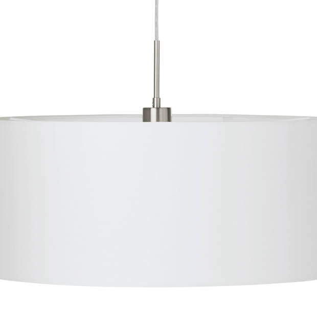 EGLO Pasteri - Hanglamp - 1 Lichts - Ø530mm. - Nikkel-Mat - Wit