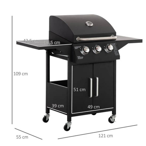 Gas bbq - bbq - Barbecue - Grill apparaat - Grill - Camping