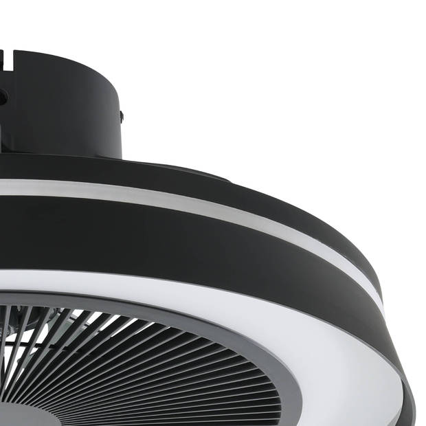 EGLO Vallona Plafondlamp met ventilator - RGB-TW 2765K - Wit/Zwart