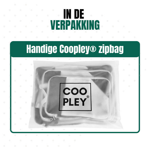 Coopley Packing Cubes Met Compressie Koffer Organizer Set 4 delig Zwart