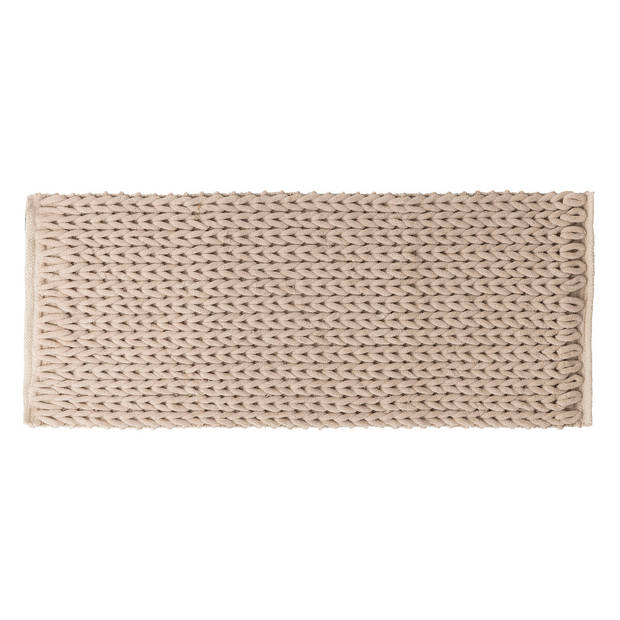 Badmat Katoen Gevlochten - Beige - XL - 50 x 120 cm