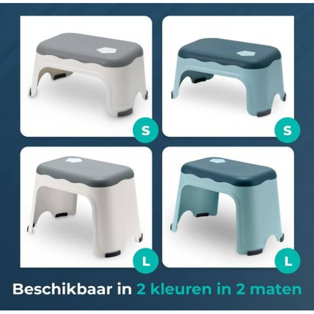 Opstapje Blauw -- Krukje Keuken Badkamer - Toilet - Opstapje Kind Volwassenen - keuken Trapje