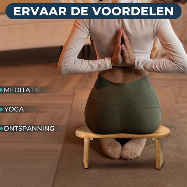 Meditatiebankje Inklapbaar Yoga krukje- Meditatie Bankje - Meditatiestoel - Yoga stoel - Meditatiekruk