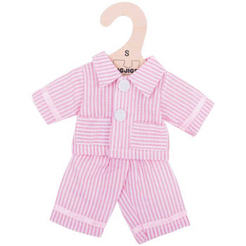 Bigjigs Poppenkleding Pyjama Roze - S