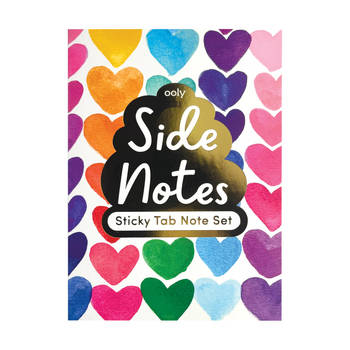 Ooly - Side Notes Sticky Notes Tab Sets - Rainbow Hearts