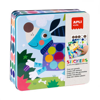 APLI Kids APLI - Hond stickers in blik (8 kaarten, stickers en vb)