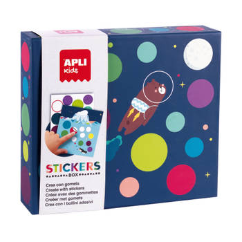 APLI Kids APLI - Vlieg naar de maan stickerdoos (met 8 kaarten en vb)