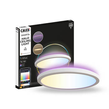 Calex Halo Slimme Plafonnière - 30cm - RGB en Warm Wit Licht - Wit