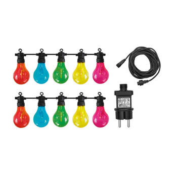 Luxform - Lichtsnoer Maui - met 10 gekleurde LED lampjes - koppelbaar - geschikt voor buiten