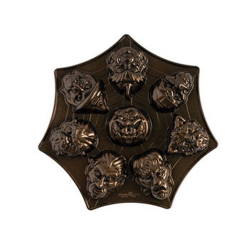 Nordic Ware - Bakvorm "Monster mask cakelette pan" - Nordic Ware Fall Harvest Bronze