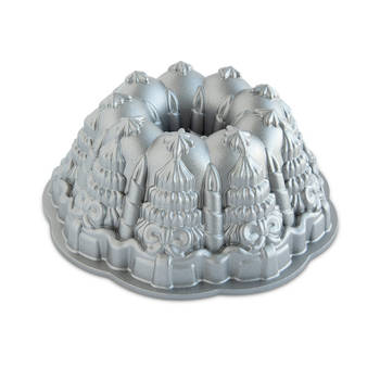 Nordic Ware - Tulband Bakvorm "Very Merry Bundt" - Nordic Ware Sparkling Silver Holiday