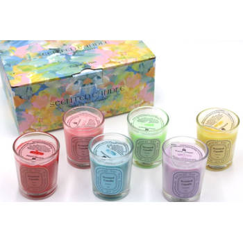 Color Candles Series - Geurkaars Deluxe Giftset- 6 stuks- 55gr.