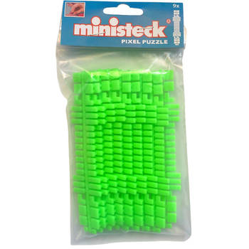 Ministeck Ministeck / Neon Groen Kleurstrepen 9 stroken - Polyzak