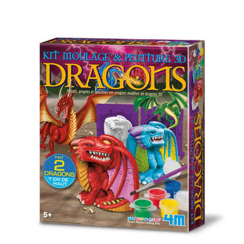 4M Pour And Paint 3D Dragons - French