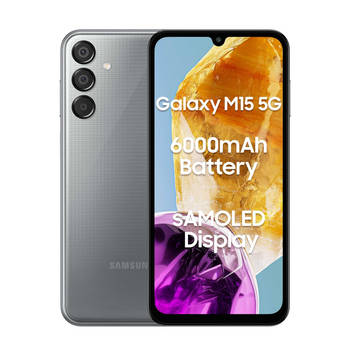 Samsung - Galaxy M15 5G - 128GB - Stone Grey