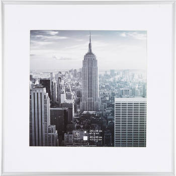 Henzo Fotolijst - Manhattan - Fotomaat 40x40 cm - Zilver