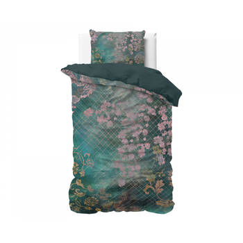 Dreamhouse Dekbedovertrek - Flower - 140x220 - Eenpersoons - Groen