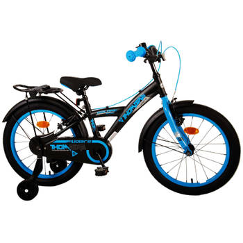 Volare Thombike Kinderfiets - Jongens - 18 inch - Zwart Blauw - Twee handremmen