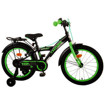 Volare Thombike Kinderfiets - Jongens - 18 inch - Zwart Groen - Twee handremmen