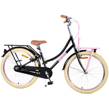 Volare Excellent Kinderfiets - Meisjes - 24 inch - Zwart - Twee handremmen