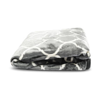 HappyBed Geometrisch 150x200 - Fleece deken - Heerlijk zacht fleece plaid - Warmte deken - Woon deken - Bankhoes