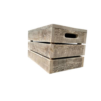 Wood4you - bijzetkrukje Steigerhout 60L x 35H x 37B cm - Opbergkist - Dekenkist - Opruimkist - Speelgoedbank