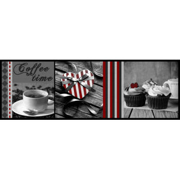 MD Entree - Keukenloper - Cook&Wash - Coffee Time Grey - 50 x 150 cm
