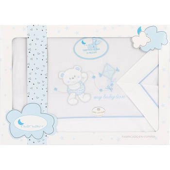 Interbaby Beddengoed My Baby Love 106 X 82 cm Blauw 3-delig