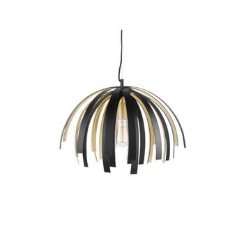 Leitmotiv Willow Lamp - Hanglamp - Aluminium - Ø50 x 35 cm - Zwart/goudkleurig