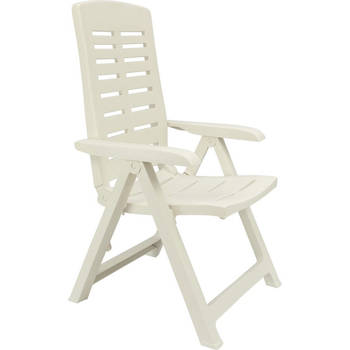 MaxxGarden Tuinstoel - verstelbare stoel met armleuningen - Wit