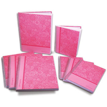 Pergamy Mandala notitieboek ft A4, geruit 5 mm, roze