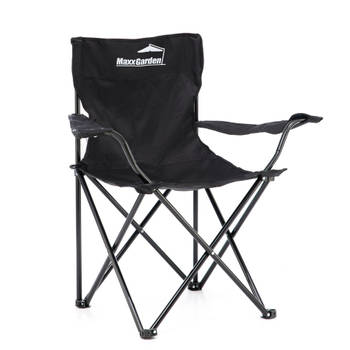 MaxxGarden Campingstoel - Vouwstoel - 84 x 52 cm (zwart)