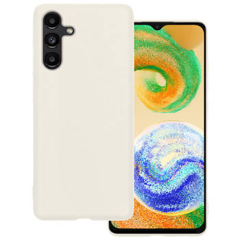 Basey Samsung Galaxy A04s Hoesje Siliconen Back Cover Case - Samsung A04s Hoes Silicone Case Hoesje - Wit