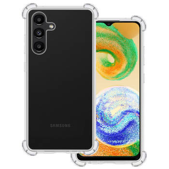 Basey Samsung Galaxy A04s Hoesje Siliconen Shock Proof Hoes Case Cover - Transparant