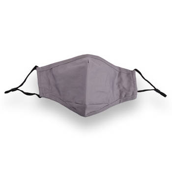Stijlvolle Wasbare Mondkapjes Grijs - Masker Gezichtsmasker met Oorlus - Fashion Bloem Design – 24x15.5cm